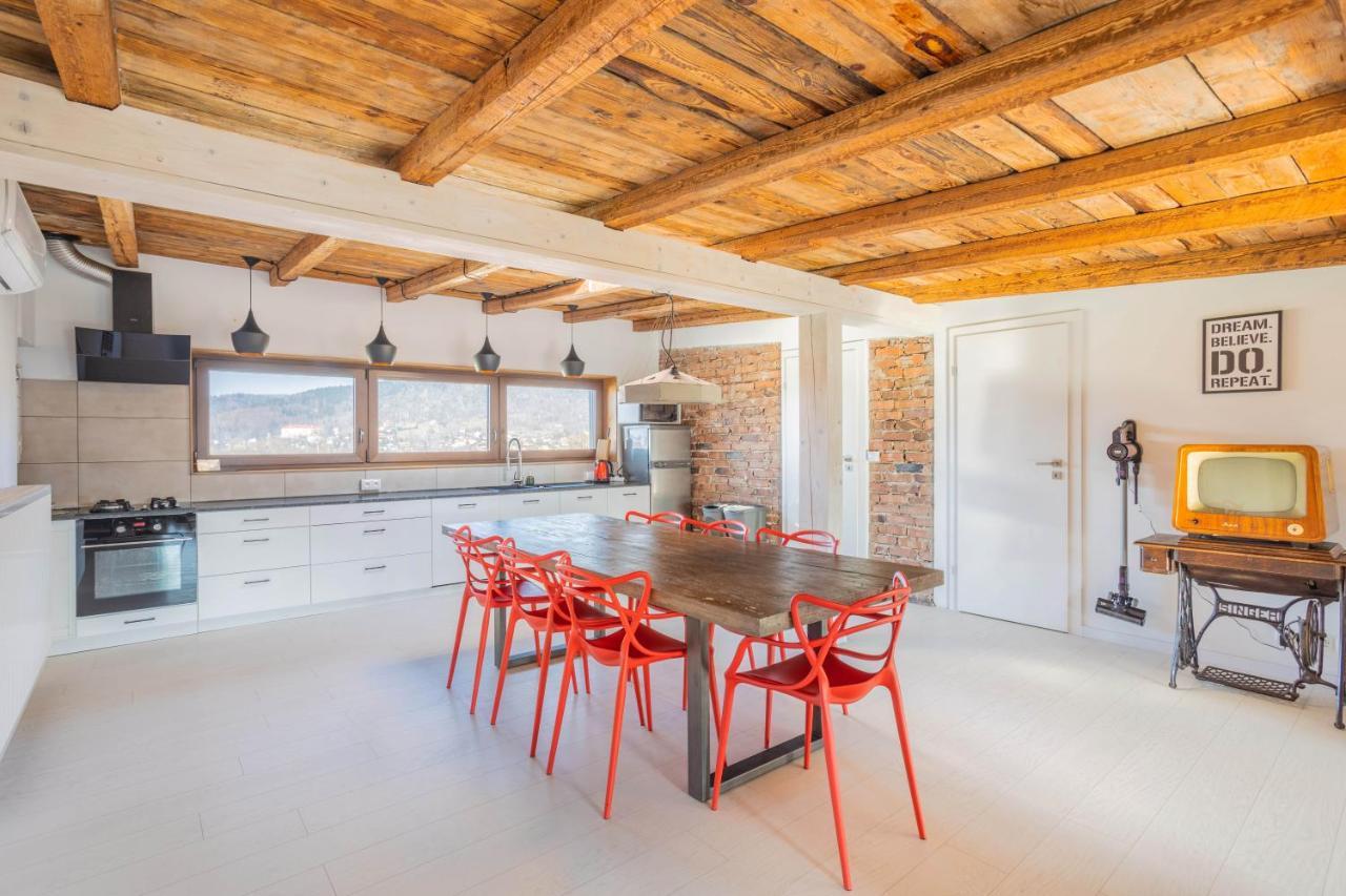 Apartament Ksiezycowy Daire Wilkowice Dış mekan fotoğraf